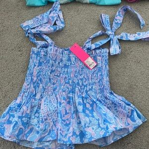Lilly Pulitzer Rivera smocked top M NWT